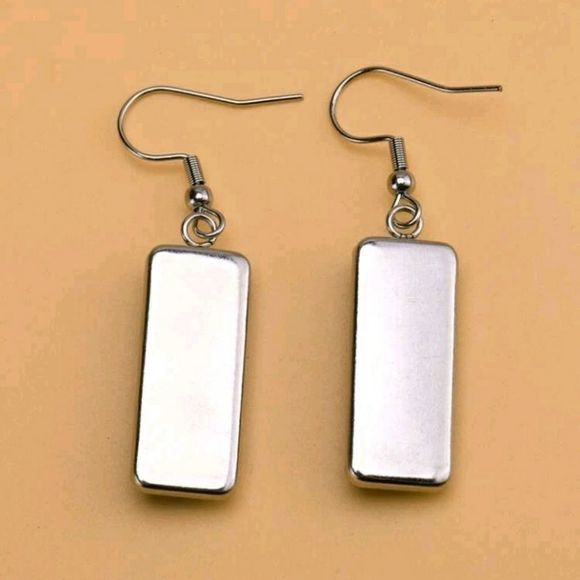 Owl Design Dangling Rectangular Hook Earrings - Picture 3 of 7